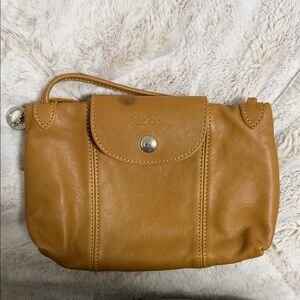 Longchamp Tan Leather Crossbody Bag